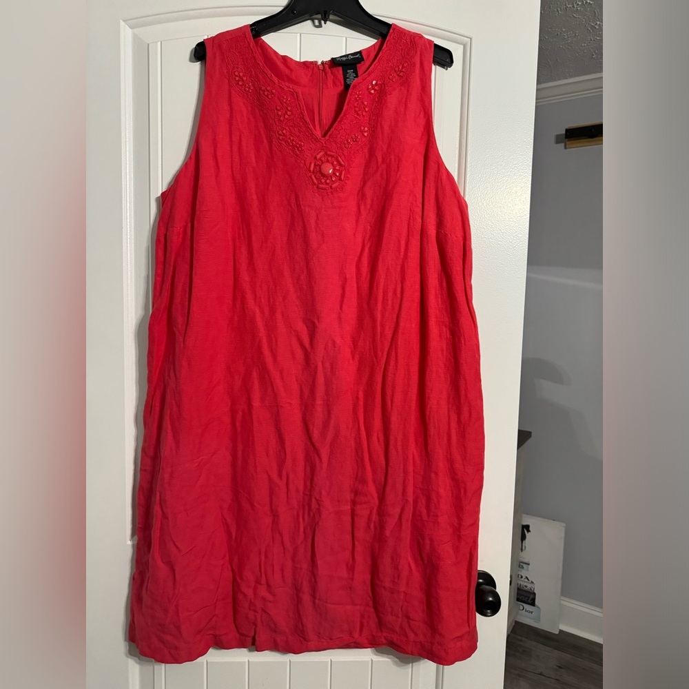 Maggie Barnes Linen Dress 20w NWT
